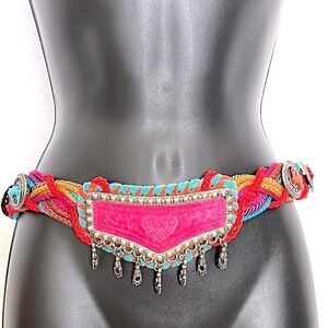 GINNIE JOHANSEN Multicolor Beaded Women's WESTERN STYLE Belt